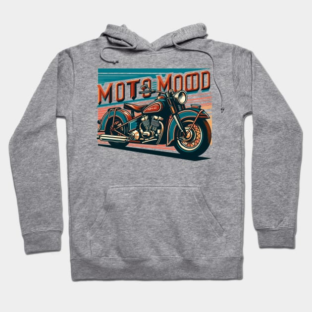 Vintage Moto Mood Hoodie by Vehicles-Art